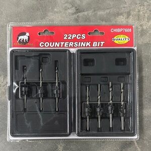 22-Piece Countersink Bit Set - Black